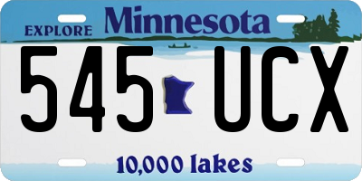 MN license plate 545UCX