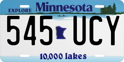 MN license plate 545UCY