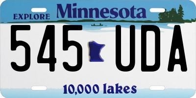 MN license plate 545UDA
