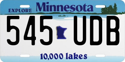 MN license plate 545UDB