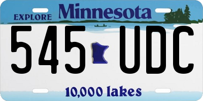 MN license plate 545UDC