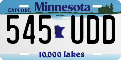 MN license plate 545UDD