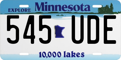 MN license plate 545UDE
