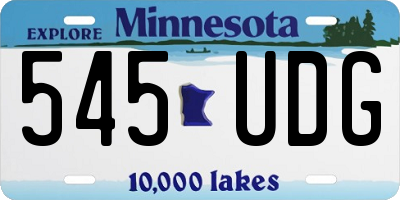 MN license plate 545UDG