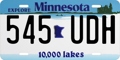 MN license plate 545UDH