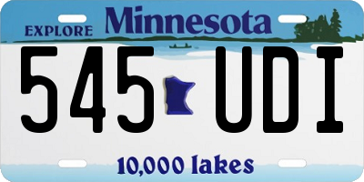 MN license plate 545UDI