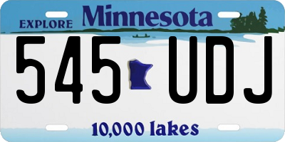 MN license plate 545UDJ