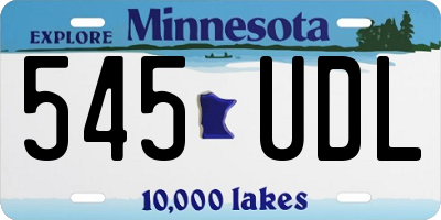 MN license plate 545UDL