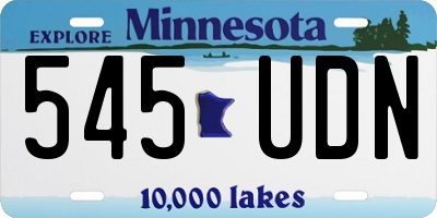 MN license plate 545UDN