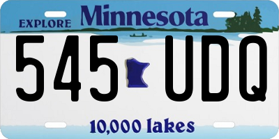 MN license plate 545UDQ