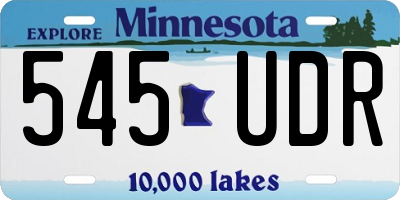 MN license plate 545UDR