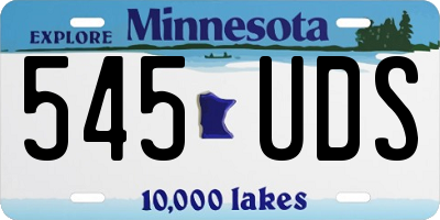 MN license plate 545UDS