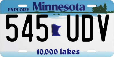 MN license plate 545UDV