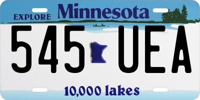 MN license plate 545UEA