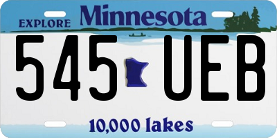 MN license plate 545UEB