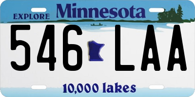 MN license plate 546LAA