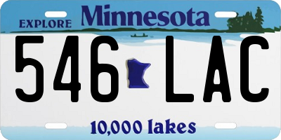 MN license plate 546LAC