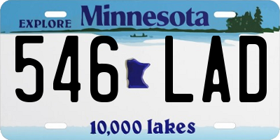 MN license plate 546LAD