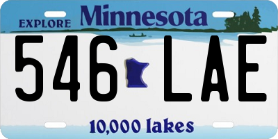 MN license plate 546LAE