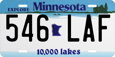 MN license plate 546LAF