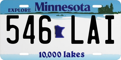 MN license plate 546LAI