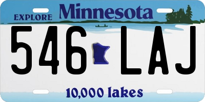 MN license plate 546LAJ