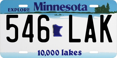 MN license plate 546LAK