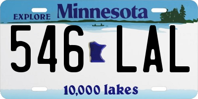 MN license plate 546LAL