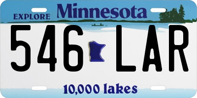 MN license plate 546LAR