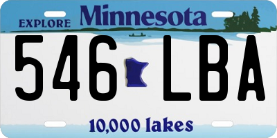 MN license plate 546LBA