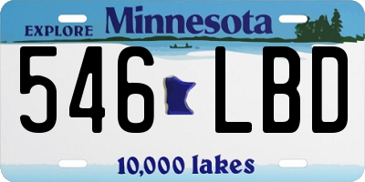 MN license plate 546LBD