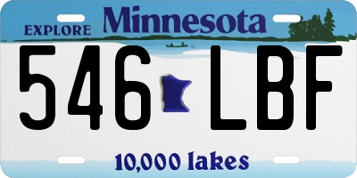 MN license plate 546LBF