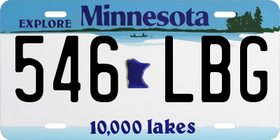 MN license plate 546LBG