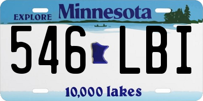 MN license plate 546LBI