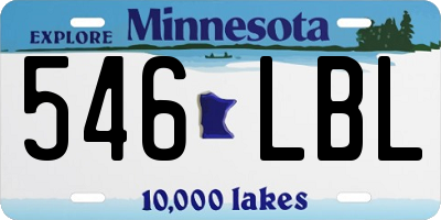 MN license plate 546LBL