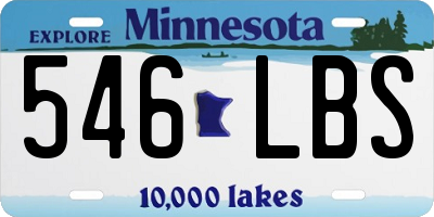 MN license plate 546LBS