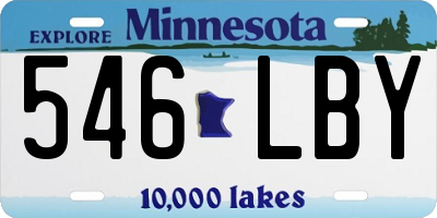 MN license plate 546LBY