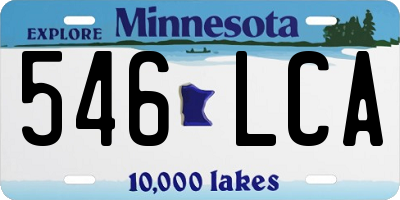 MN license plate 546LCA