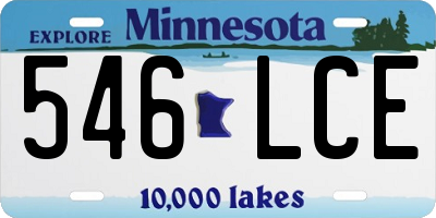 MN license plate 546LCE