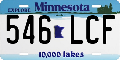 MN license plate 546LCF