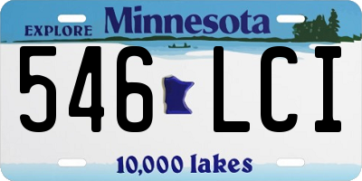 MN license plate 546LCI