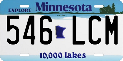 MN license plate 546LCM