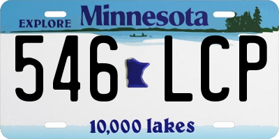 MN license plate 546LCP