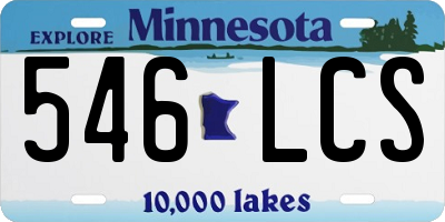 MN license plate 546LCS