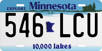MN license plate 546LCU
