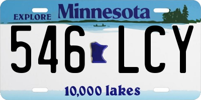 MN license plate 546LCY