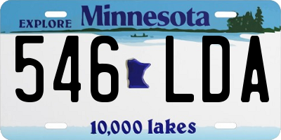 MN license plate 546LDA