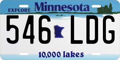 MN license plate 546LDG