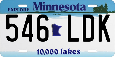 MN license plate 546LDK