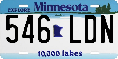 MN license plate 546LDN